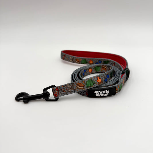 Single Padded Handle Leash- (Small)-Campfire Nights