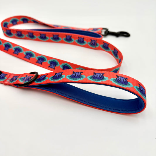 Dual Padded Handle Leash (Large)-House Hippo